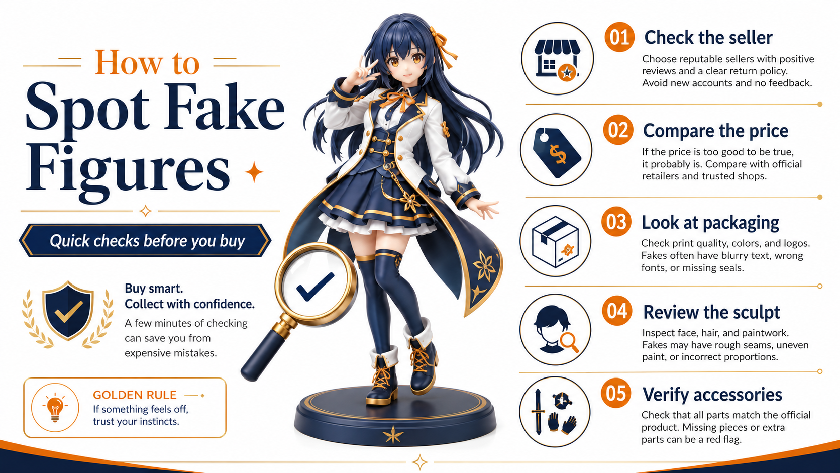 Watch out for fake and bootleg figures: checkpoints to spot the genuine article