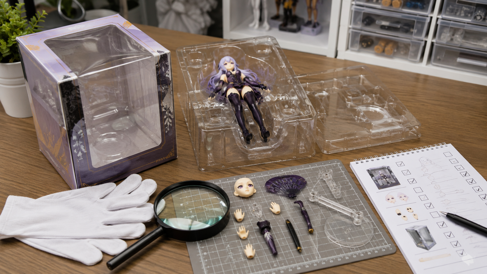 中古フィギュアの開封検品・手袋・ルーペ・パーツチェックリスト