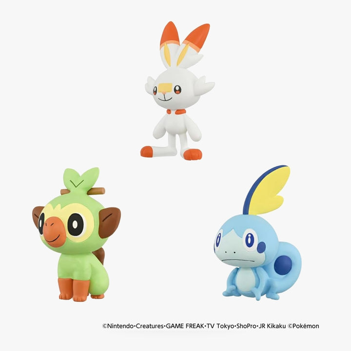 Pokemon 30th Anniversary Moncolle Galar Region Starter Trio Set Figure