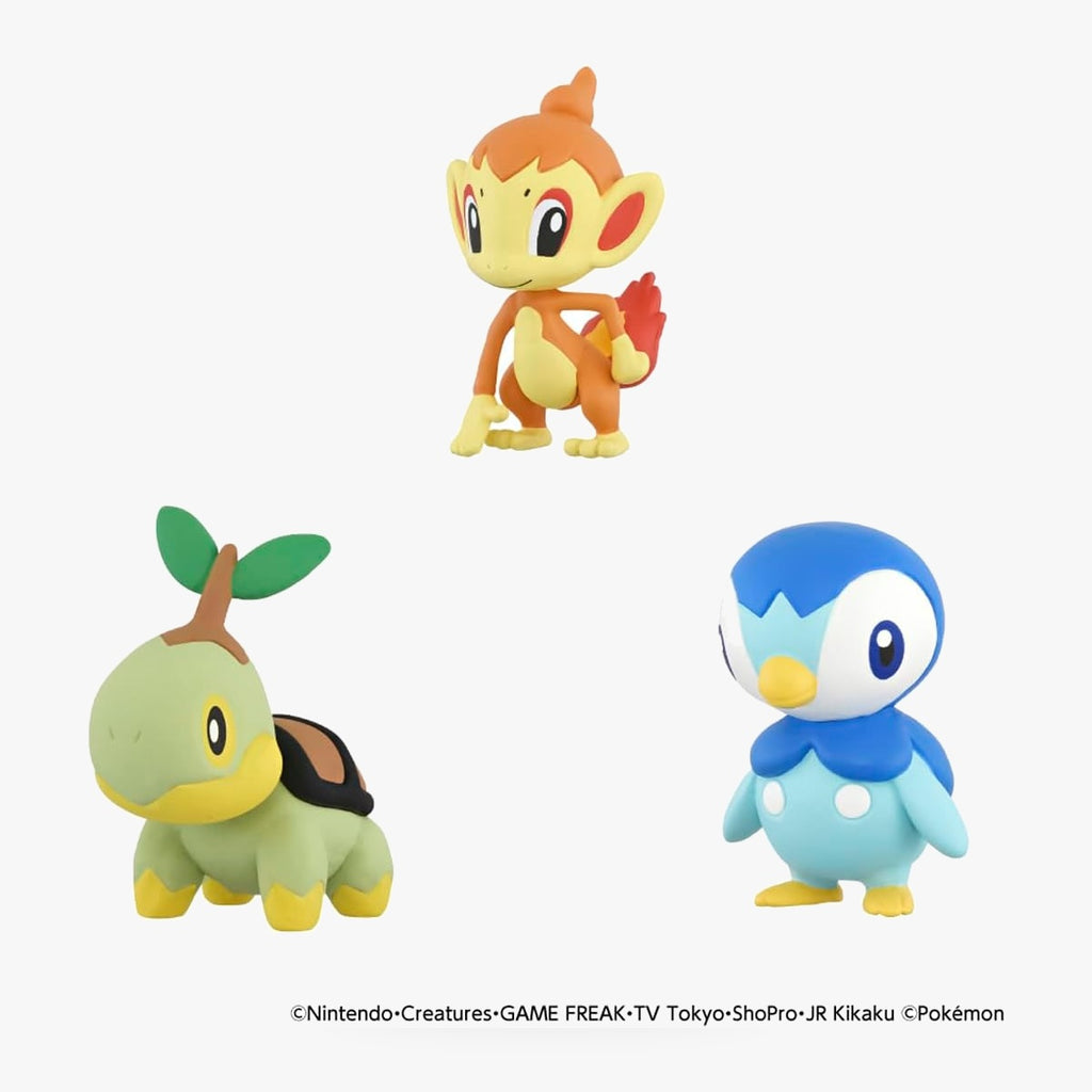 Pokemon 30th Anniversary Moncolle Sinnoh Region Starter Trio Set Figure