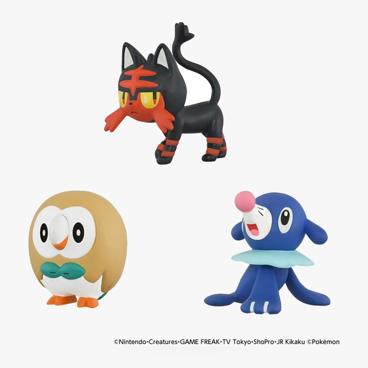 Pokemon 30th Anniversary Moncolle Alola Region Starter Trio Set Figure