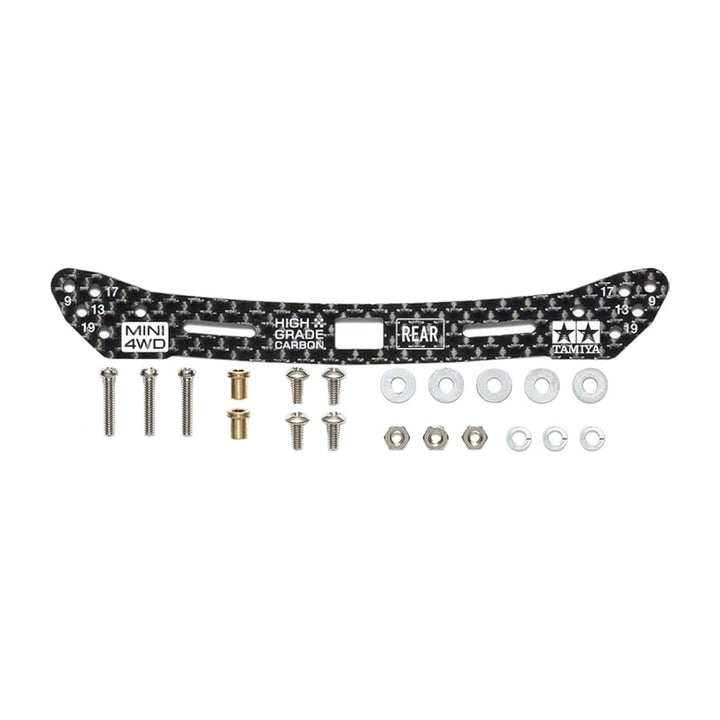 Tamiya Mini 4WD Mini 4WD GP.549 HG Carbon Rear Wide Plate 2mm (Slide Damper Compatible) 15549