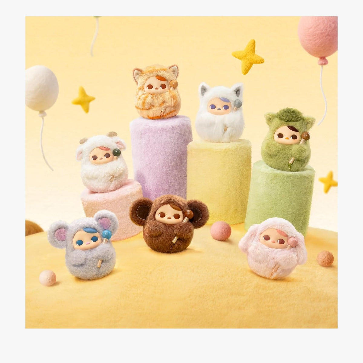 POP MART PUCKY Tap Tap Babies シリーズ ぬいぐるみペンダント 1ピース