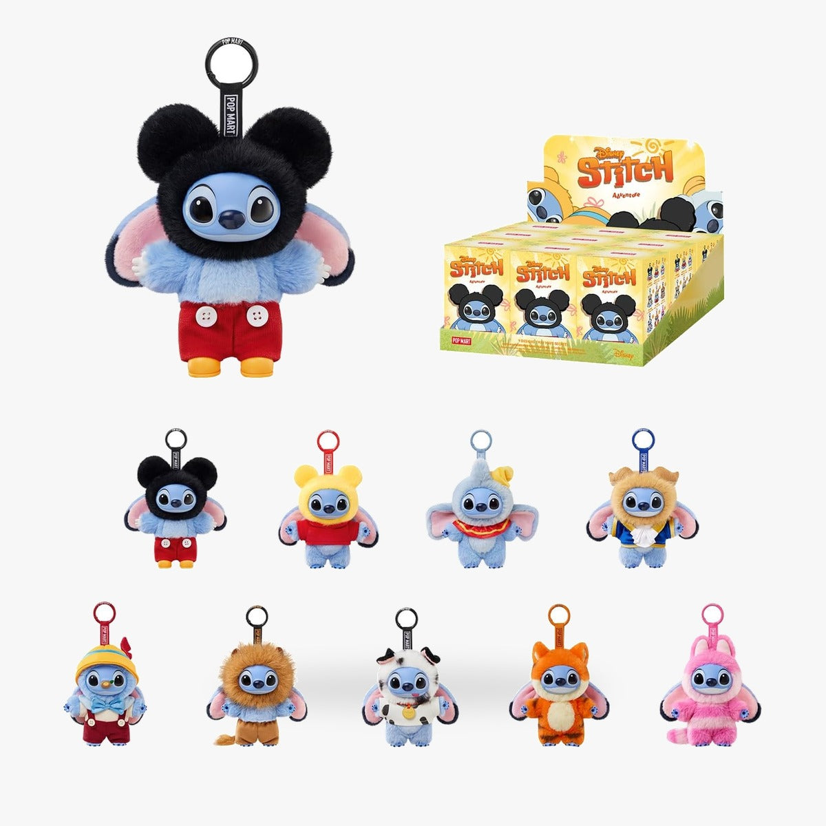 POP MART Stitch Adventure Series Vinyl Plush Pendant 1ピース