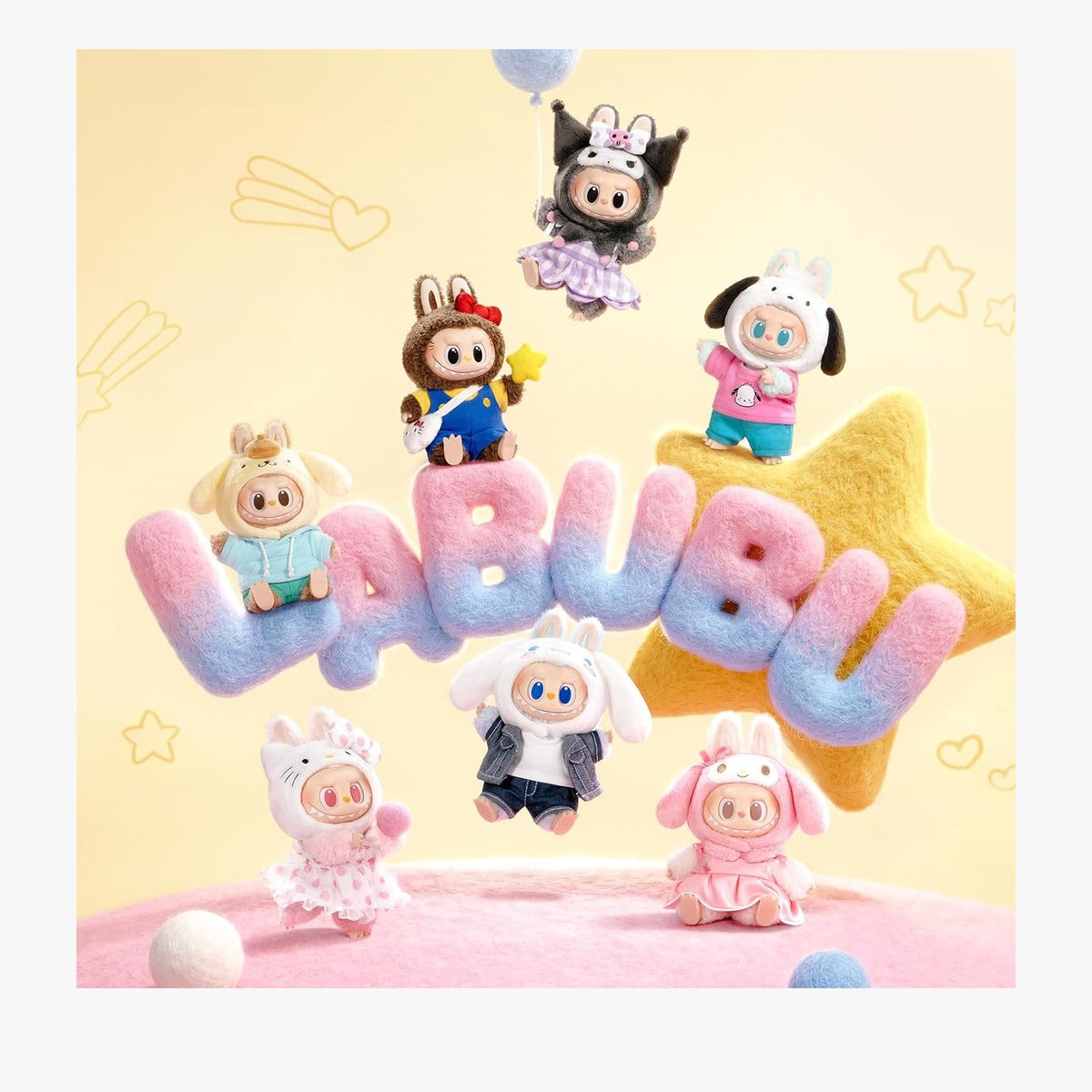 POP MART THE MONSTERS × Sanrio Characters Plush Pendant - Single Blind Box