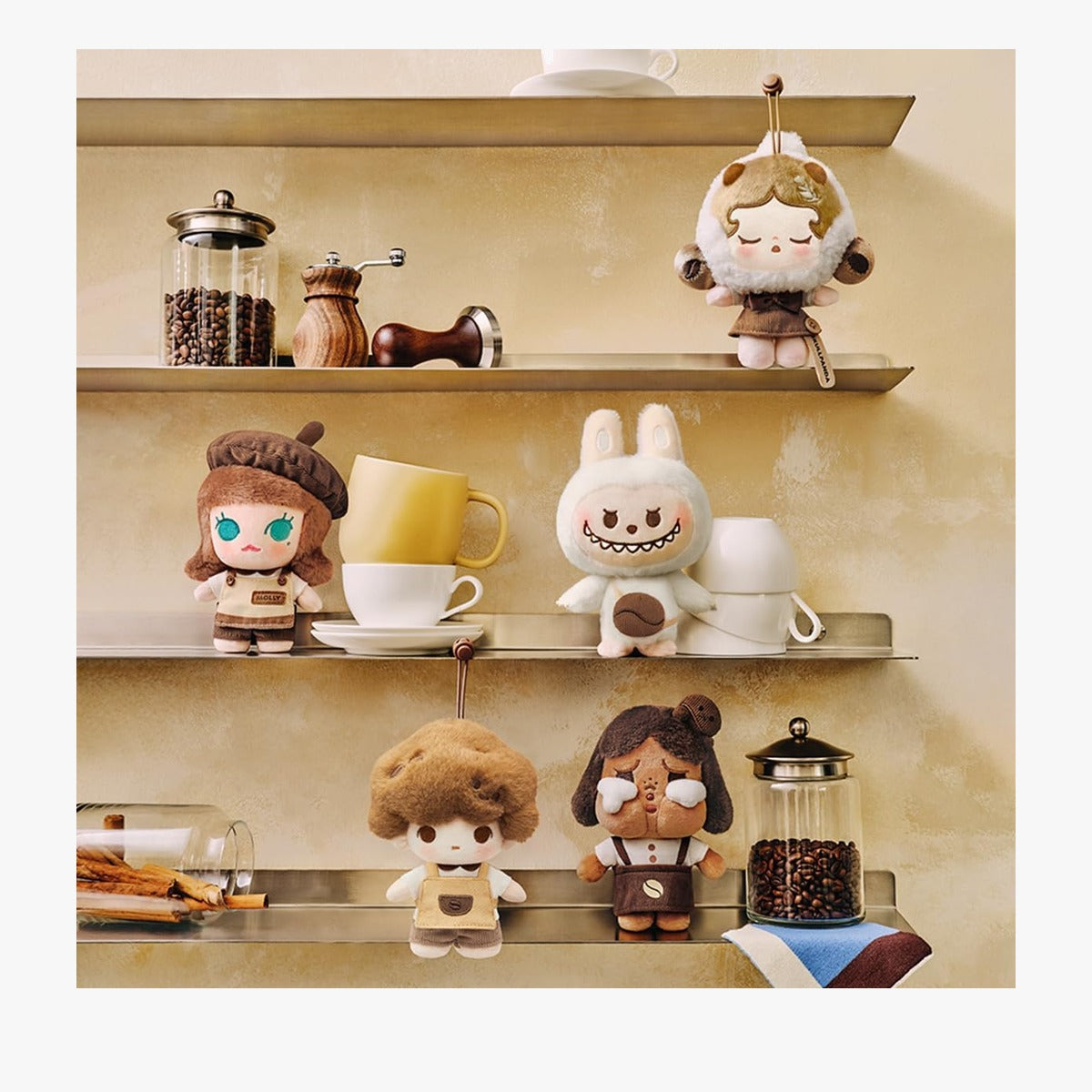 POP MART POP BEAN コーヒーファクトリー シリーズ ぬいぐるみペンダント 1ピース