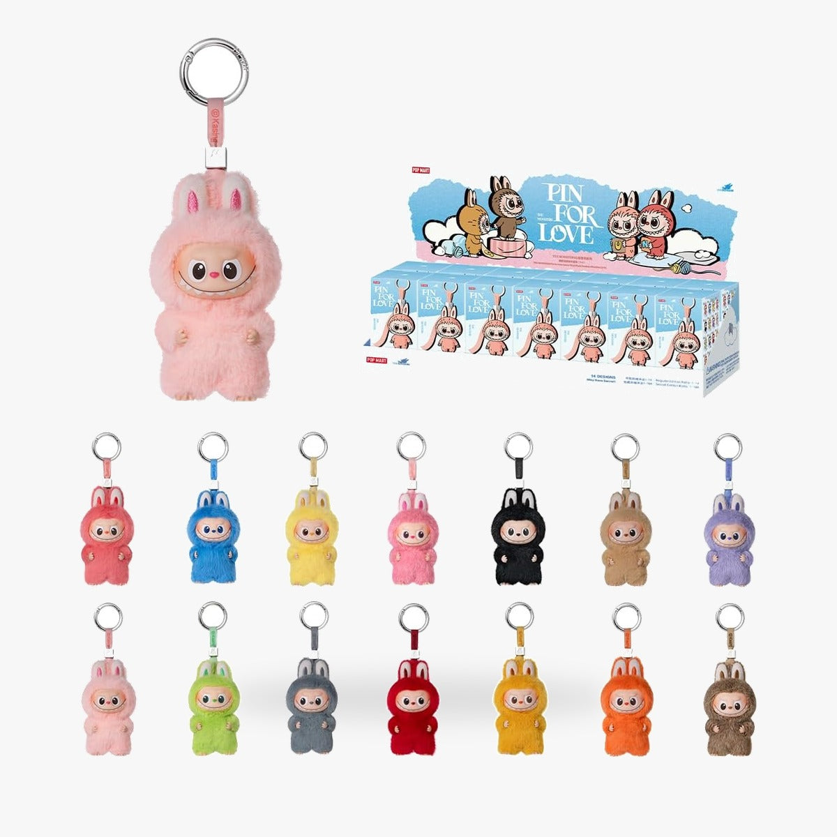 POP MART THE MONSTERS PIN FOR LOVE シリーズ ぬいぐるみペンダント(N-Z) 1ピース