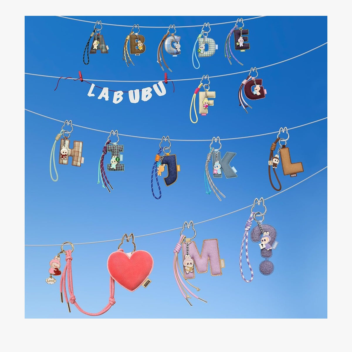 POP MART THE MONSTERS PIN FOR LOVE Series (A-M) Plush Pendant - Single Blind Box