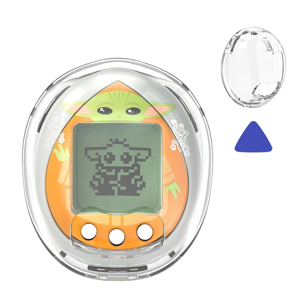 For Tamagotchi Nano 専用 全面保護ハードケース 耐摩擦 防塵 キズ防止 装着したまま充電可能 翻蓋式設計 PC素材 ボタン保護 オープンツール付き 高密着 3色選択可能 (クリア)
