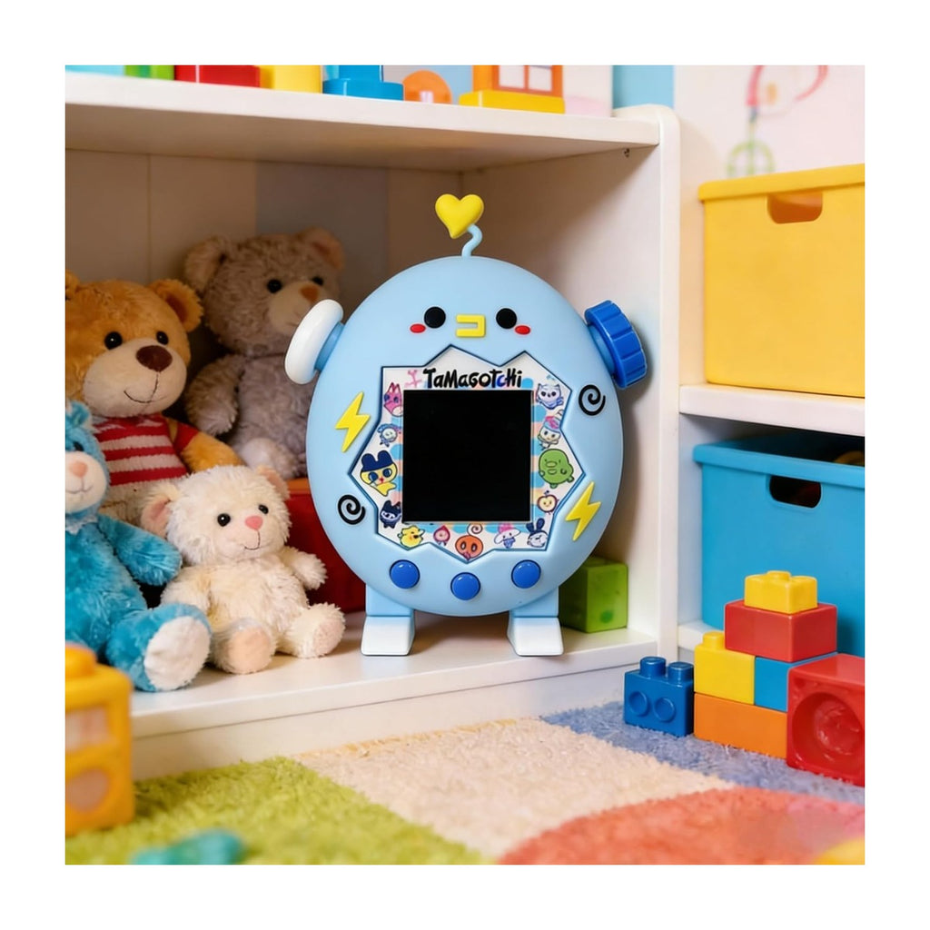 電子ペット機の保護ケース For Tamagotchi Paradise たまごっちパラダイス専用 360° 全方位防衝撃 落下防止 持ち運び便利 クリエイティブな造型 軽量 防塵 人気 ギフト（ブルー）