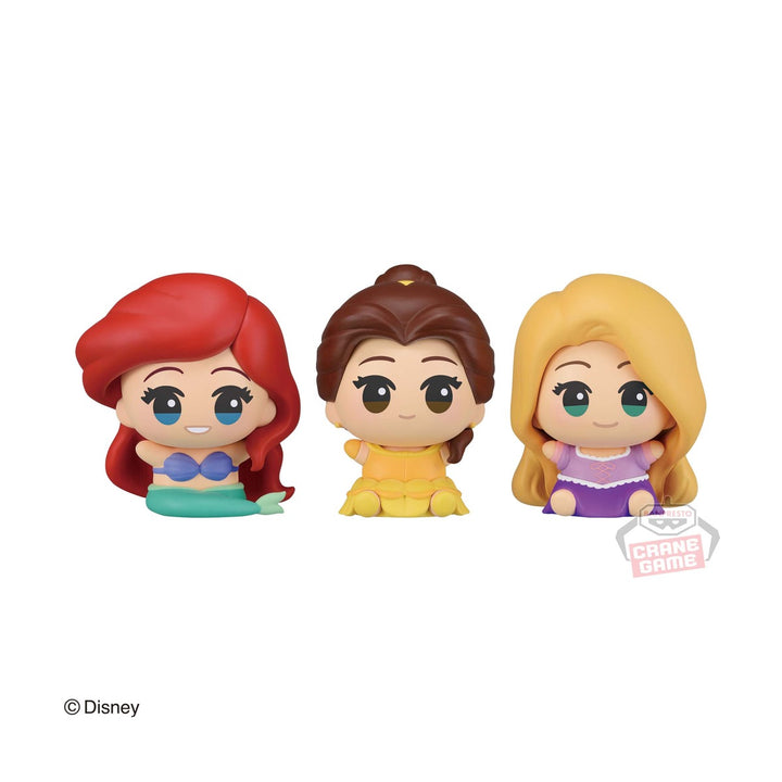 Disney Characters おすわりフィギュア-Ariel・Belle・Rapunzel-
