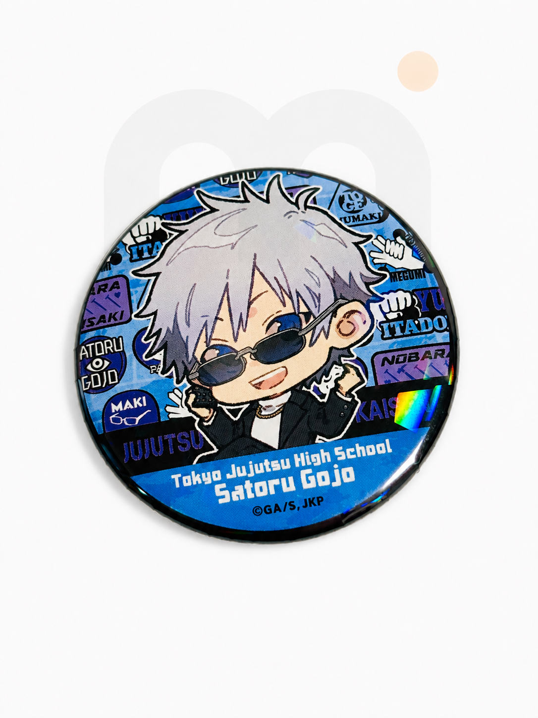 Jujutsu Kaisen Satoru Gojo Holographic Can Badge – Sunglasses Design