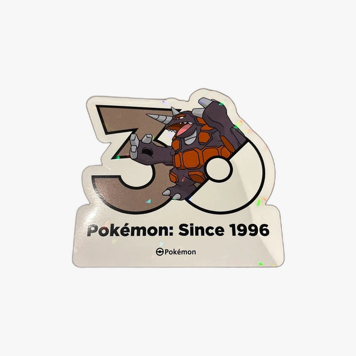 Pokémon 30th Anniversary Korea Exclusive Logo Sticker Rhyperior