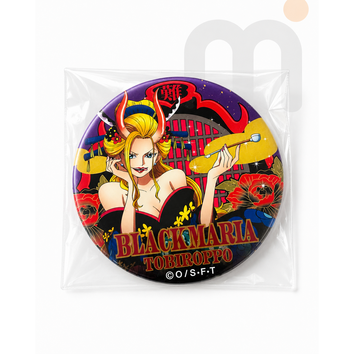 ONE PIECE Black Maria Tobiroppo Can Badge