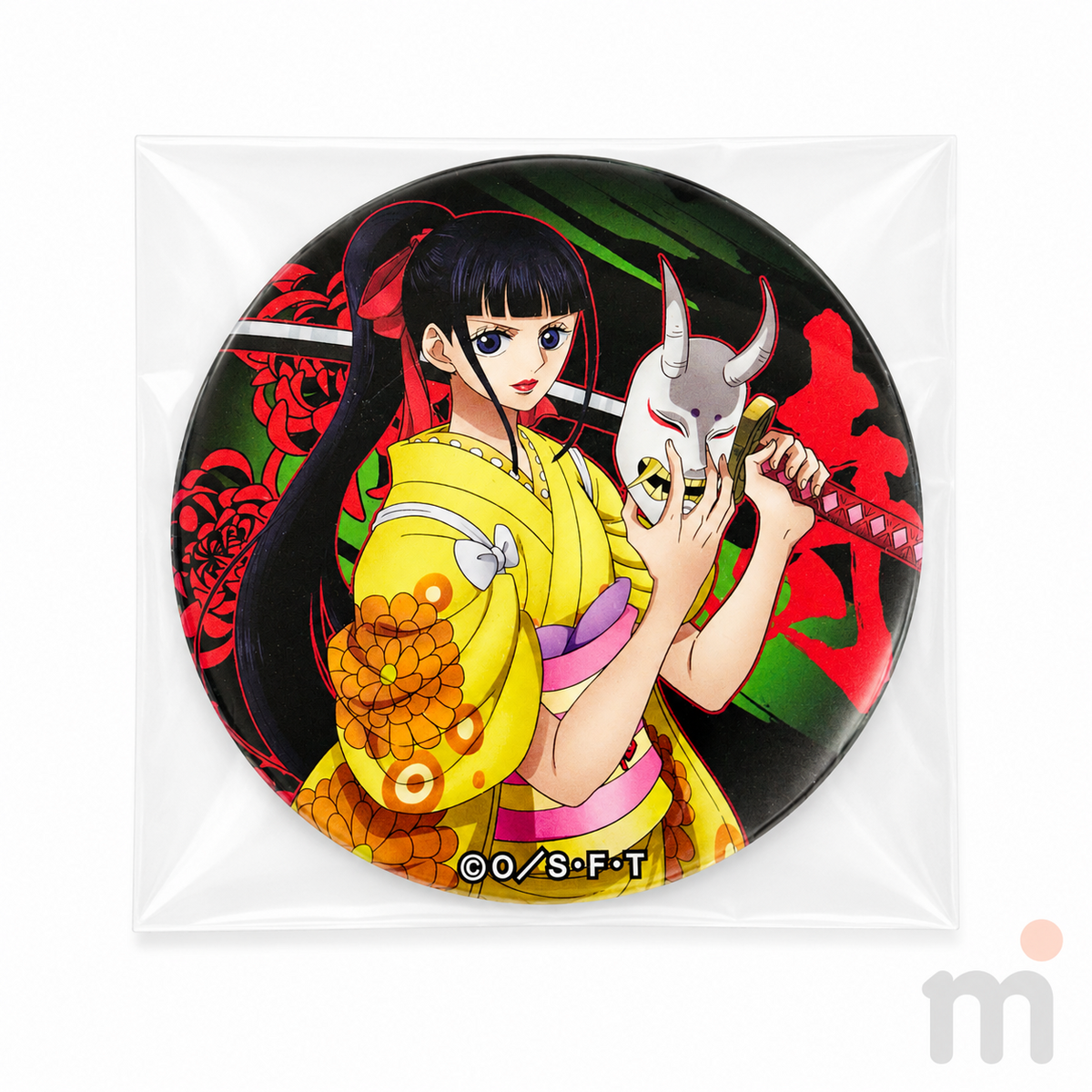 ワンピース 菊之丞 和装デザイン缶バッジ