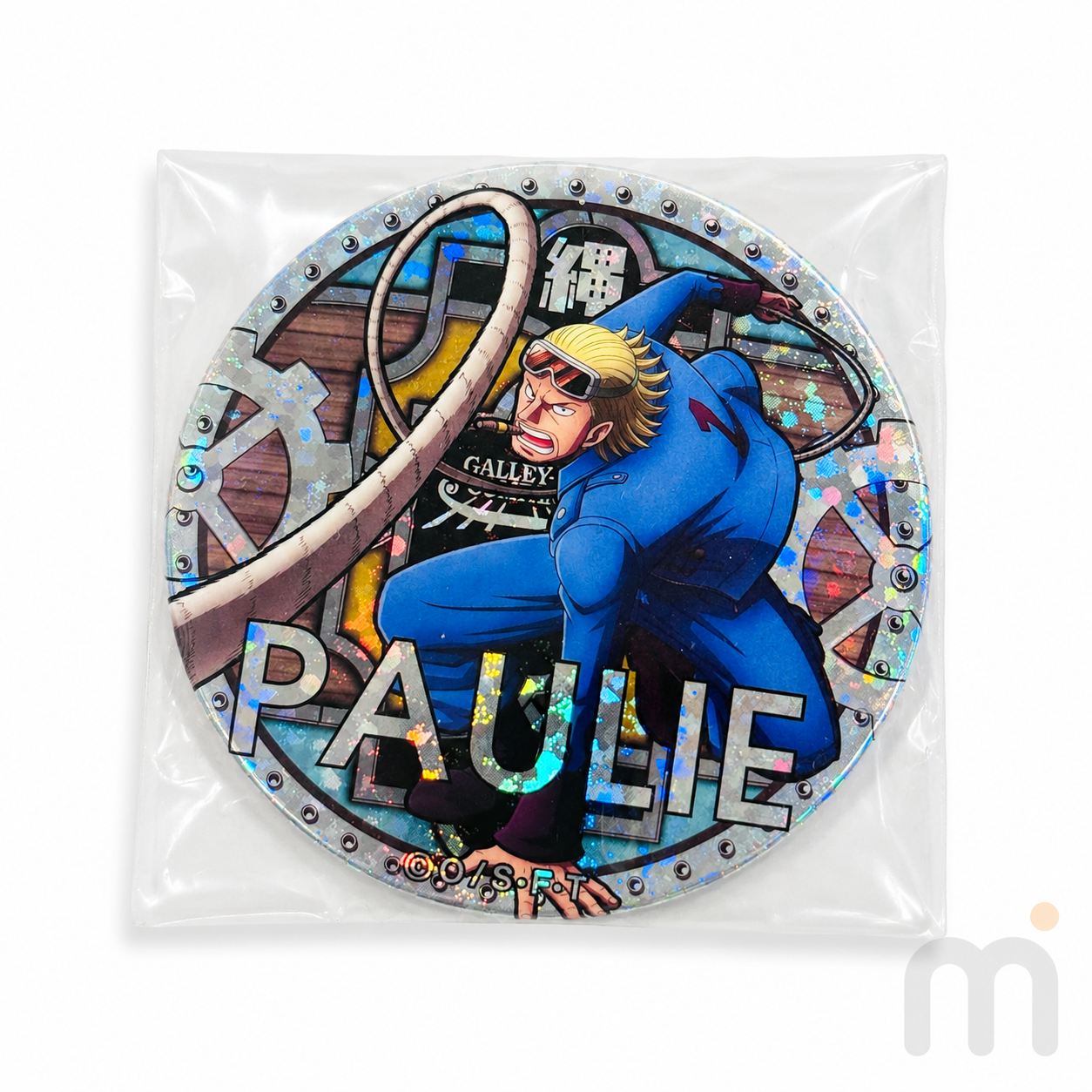 ONE PIECE Paulie Hologram Can Badge