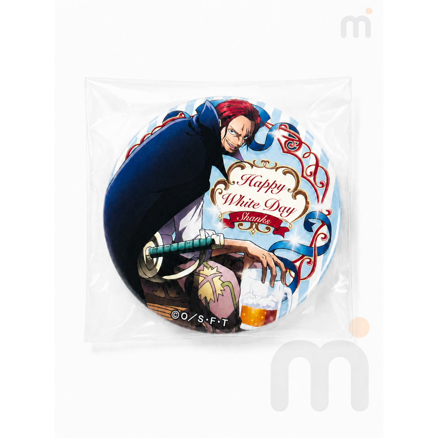 ONE PIECE Shanks White Day Can Badge