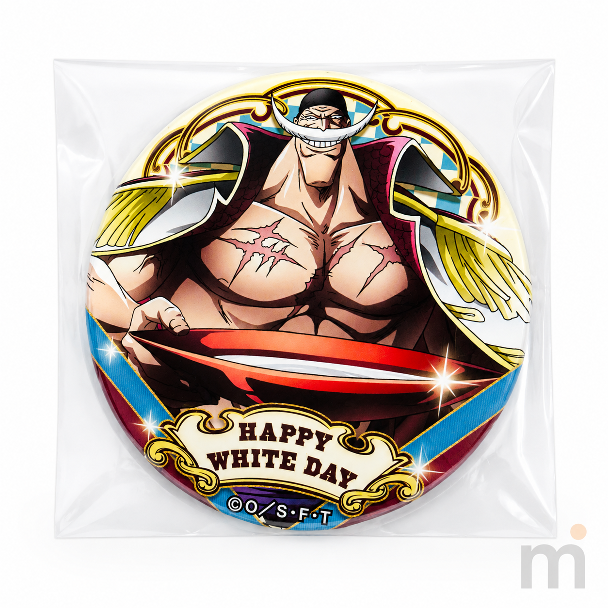 ONE PIECE Whitebeard White Day Can Badge