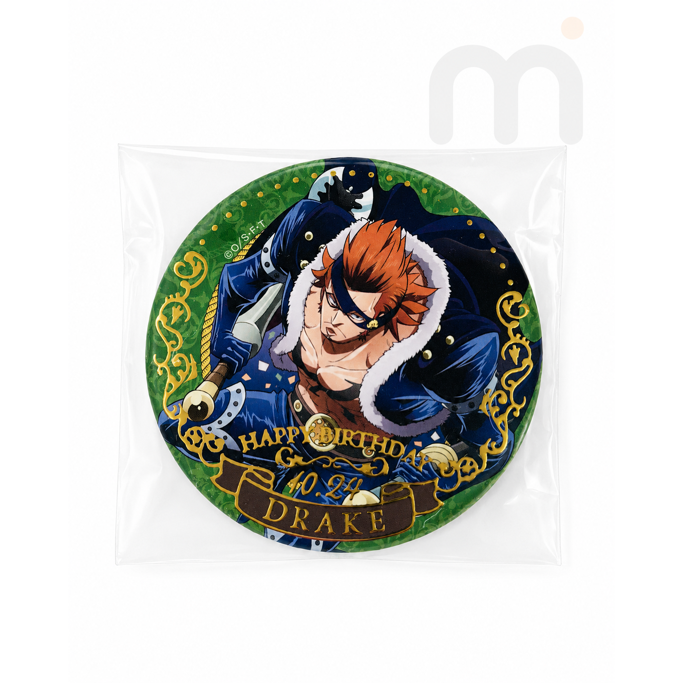 ONE PIECE X Drake Birthday Can Badge 10.24