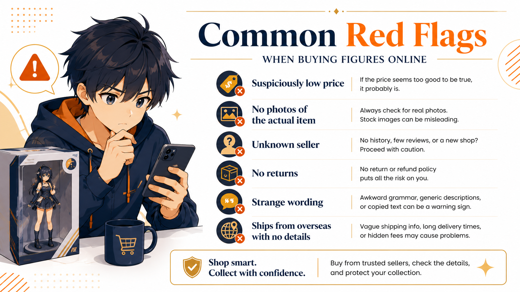 Common red flags when buying figures online