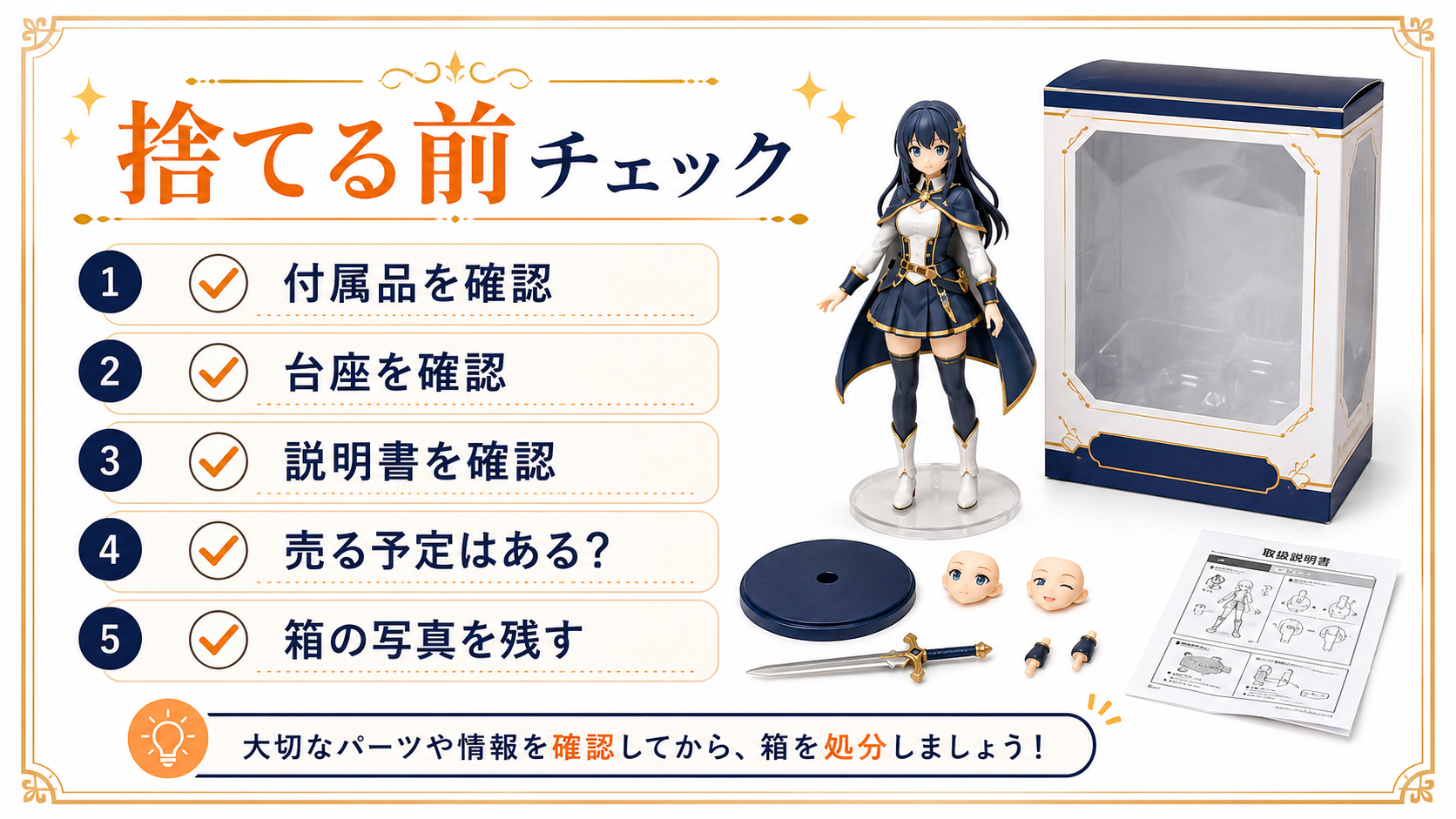 フィギュアの箱を捨てる前チェック