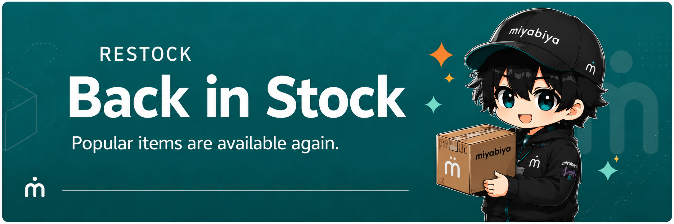 Back in stock. Popular items are available again.